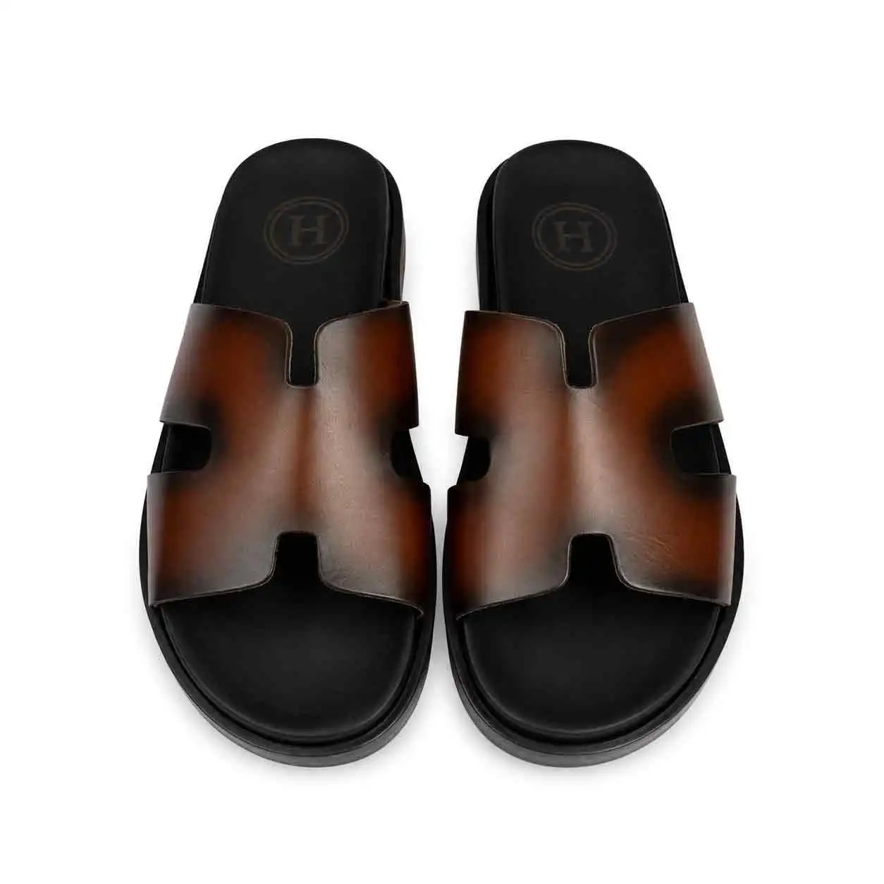 Sandale pour homme  H01-3 marron miniature